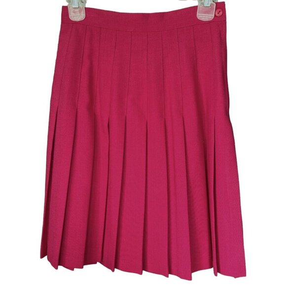 Michael Taylor Vintage Pleated Skirt Size 4 Pink Academia Schoolgirl Preppy Twee - Picture 1 of 8